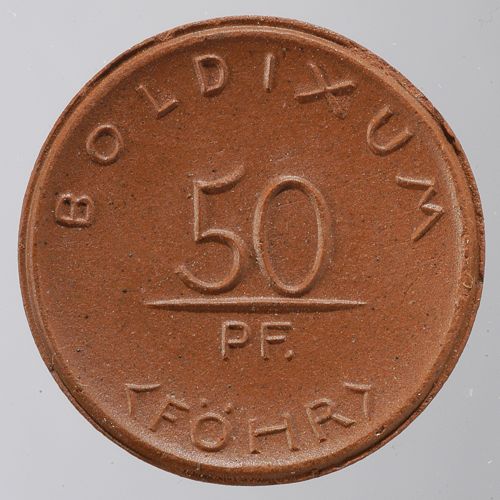 Boldixum (Föhr), Stadt. 50 Pfennig, Böttgersteinzeug