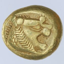 Königreich Lydien, wohl Sardes. Herrscher unbestimmt, Zeit des Alyattes bis Kroisos, Trite (1/3 Stater)